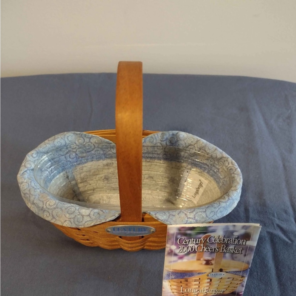 Longaberger Blue and Brown Accent Basket